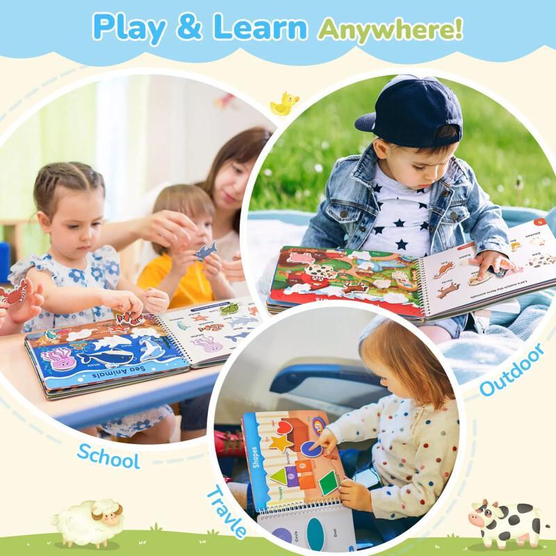 Montessori Busy Book For Kids – Alphabet, Counting & Matching Activities