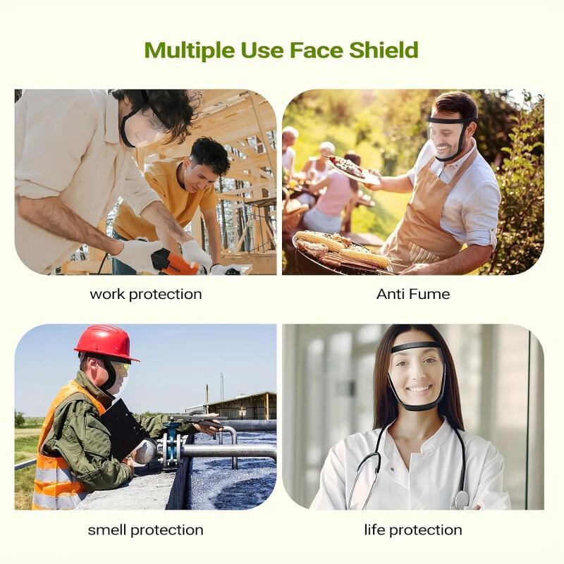 Adjustable Full-Face Protective Shield – Heat & Impact Resistant