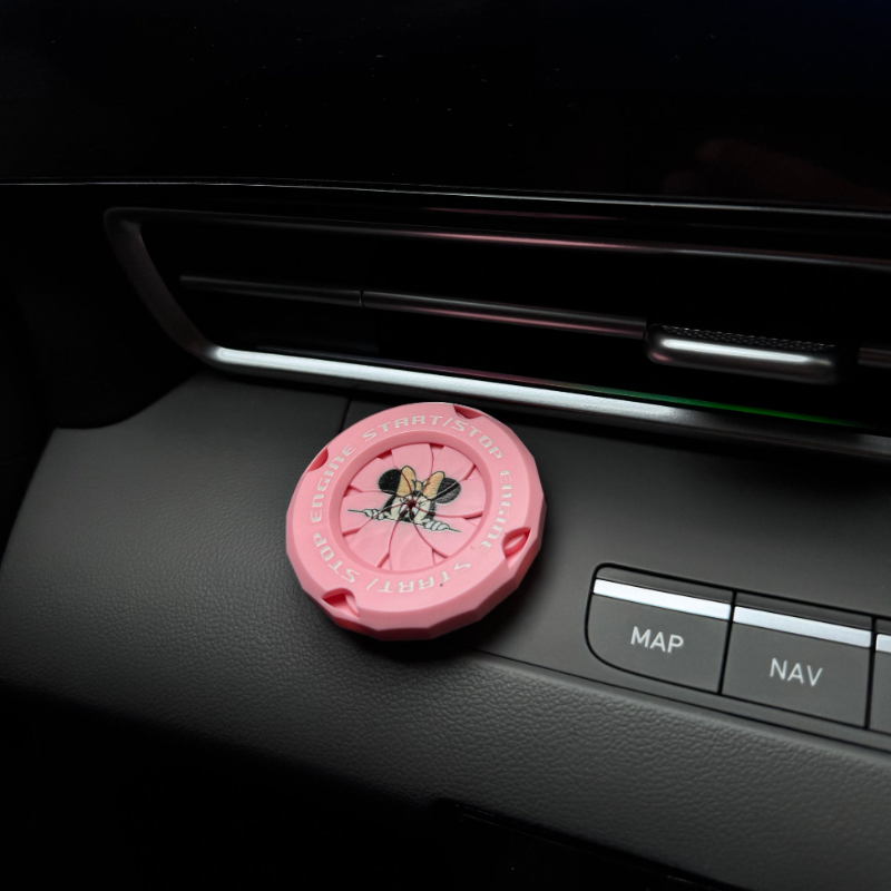 Twist Lock Design Car Start Stop Button Cover