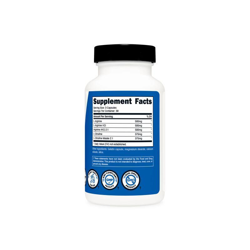 Nitric Oxide Booster Capsules - 2250mg Per Serving - Dietary And Healthcare Supplement