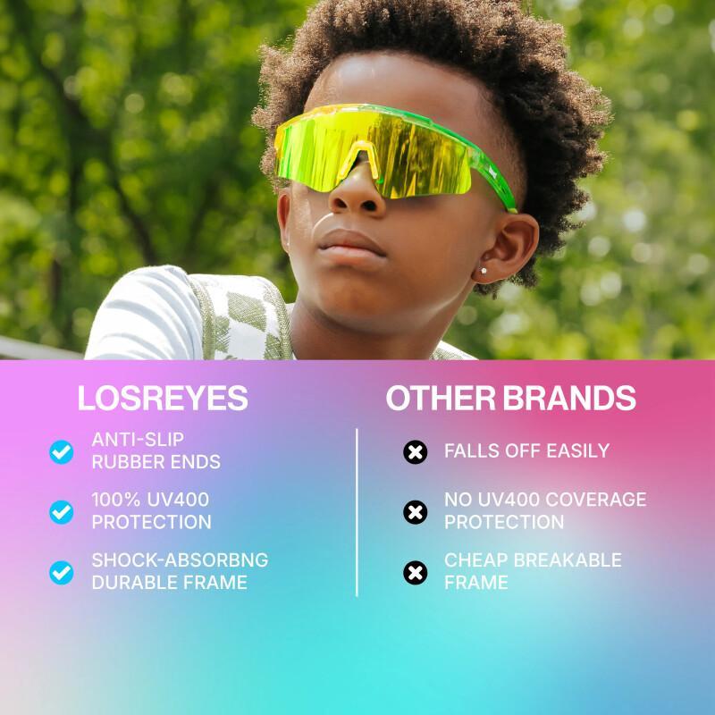 Kids Candy Collection TR90 Sports Sunglasses – Lightweight UV400 Protection For Active Kids & Teens