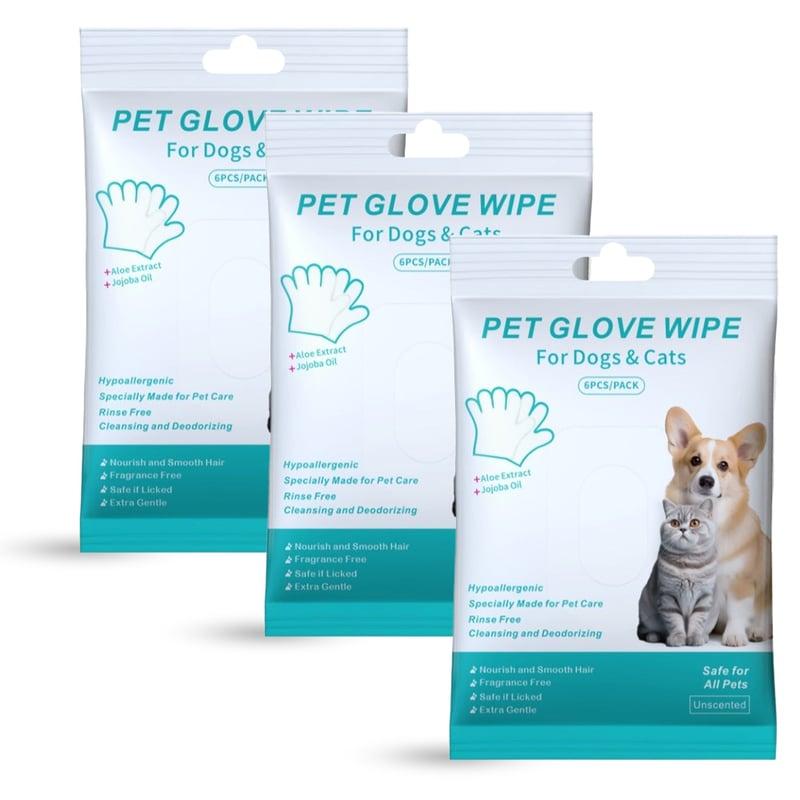 Rinse-Free Dog Shampoo Mitts – Hypoallergenic Pet Bath Wipes