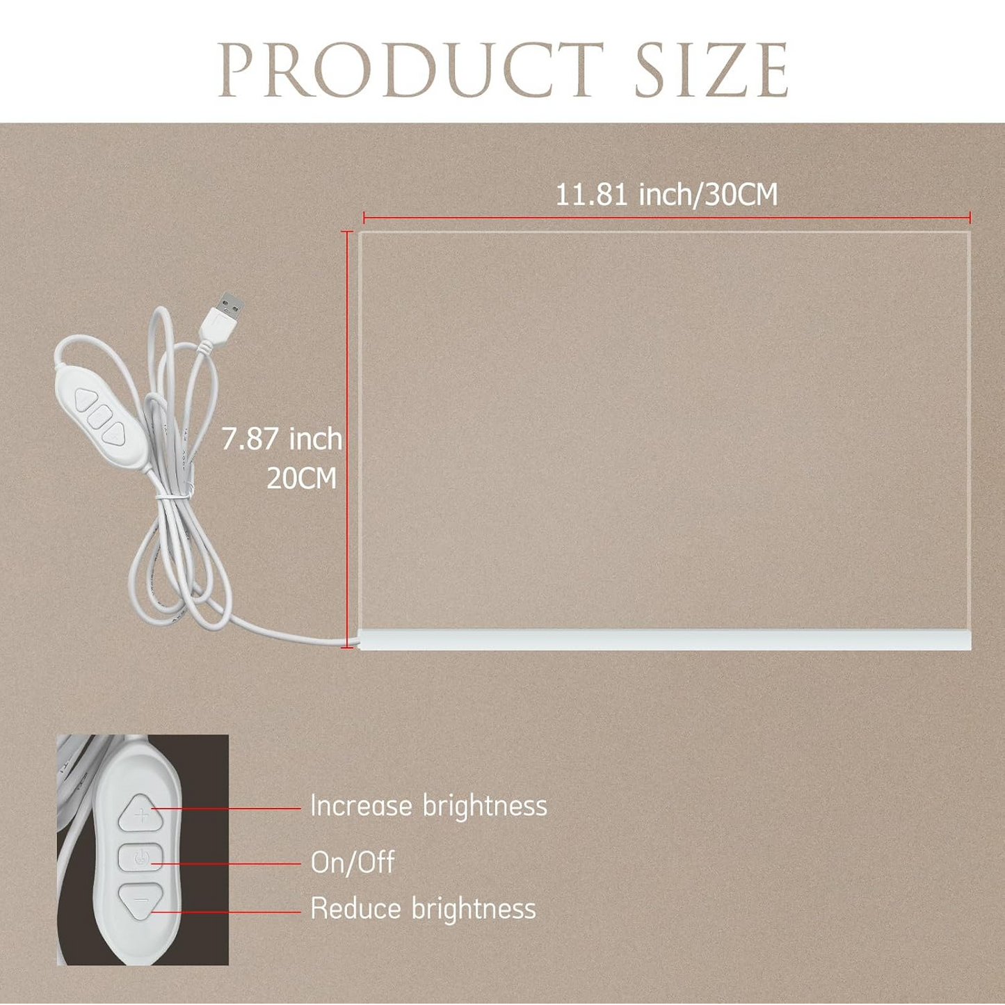 Illuminated Acrylic Writing Board