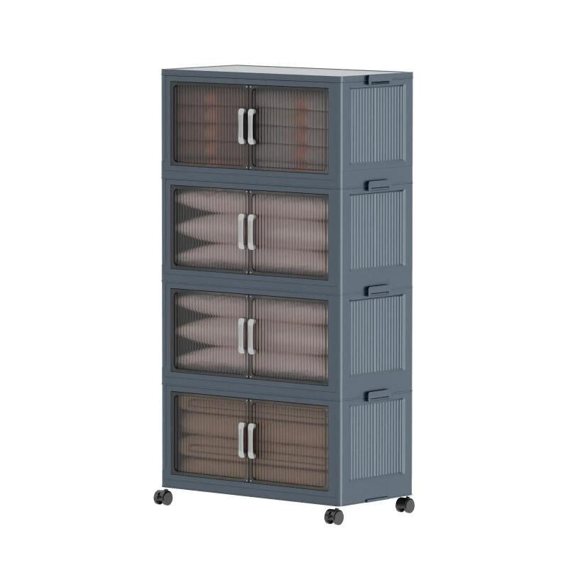 5-Tier Stackable Storage Bins – Collapsible Organizer With Wheels