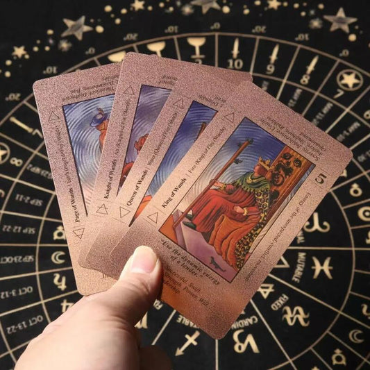 Rose Gold Tarot Deck – Waterproof Cards With Guide Book