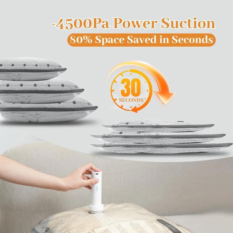 Travel Vacuum Bag Set – 15 Pack With Rechargeable Pump