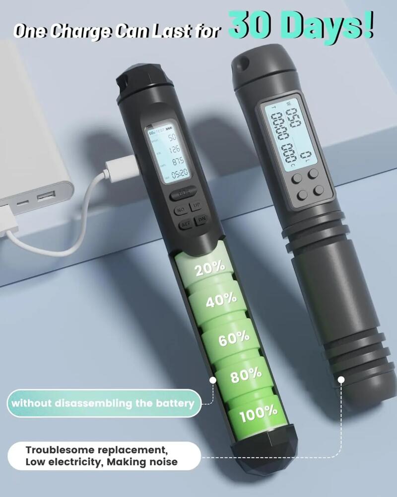 2-in-1 Cordless Jump Rope With Counter – Adjustable Smart Fitness Rope