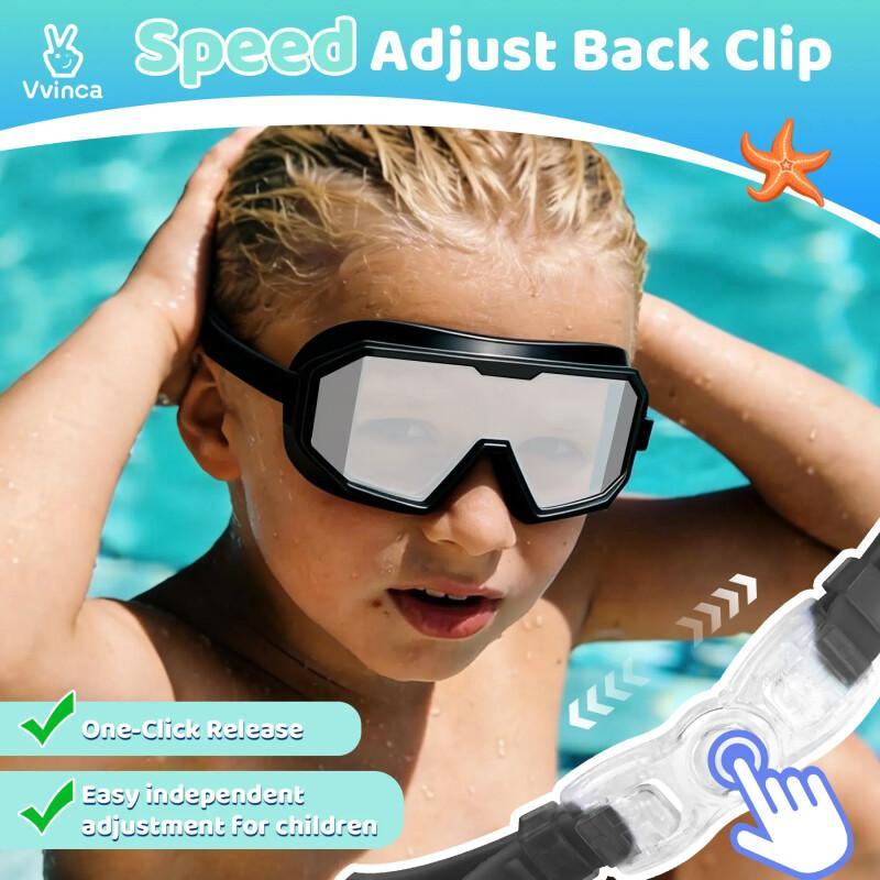 Kids Swim Goggles 2-Pack – Anti-Fog UV Protection (Ages 3–12)