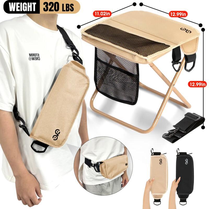 Portable Folding Camping Chair – Ultra Light With Strap & Side Pockets
