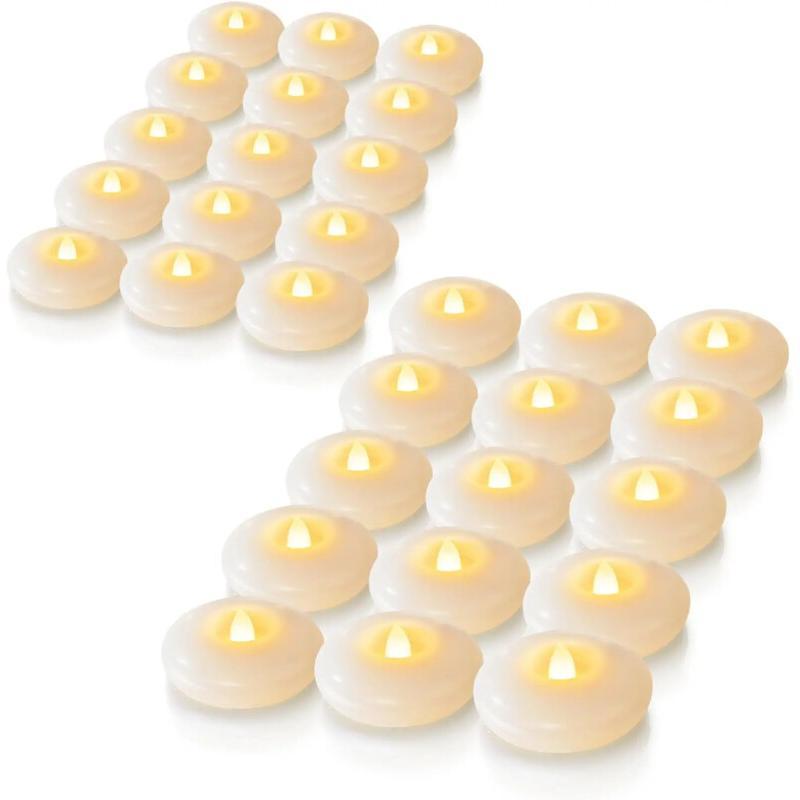 Flameless Floating LED Candles (24 Pack) – Waterproof Tealights