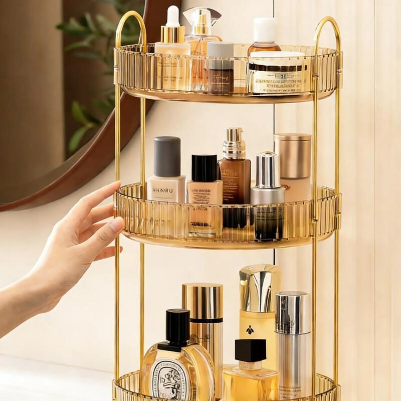 Rotating Makeup Organizer – Large Capacity Acrylic Storage