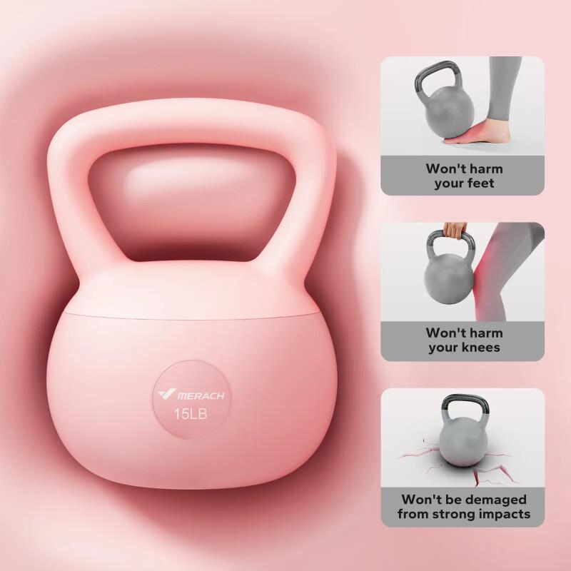 Soft Kettlebell With Handle For Strength & Core Training – Safe Weightlifting Kettlebell For Home Gym Fitness