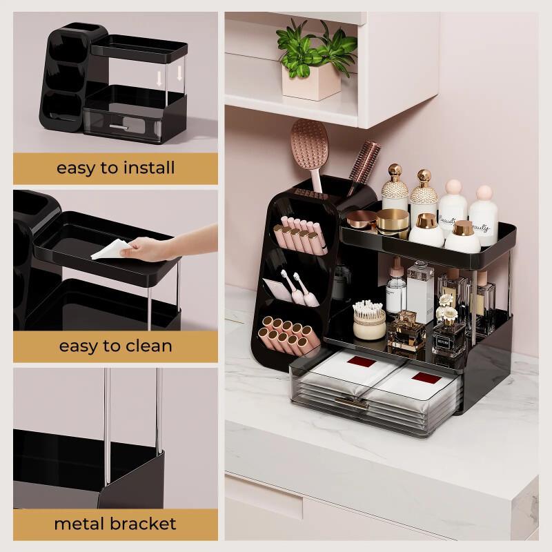 Large Makeup Organizer Box – Multi-Functional Cosmetic Storage