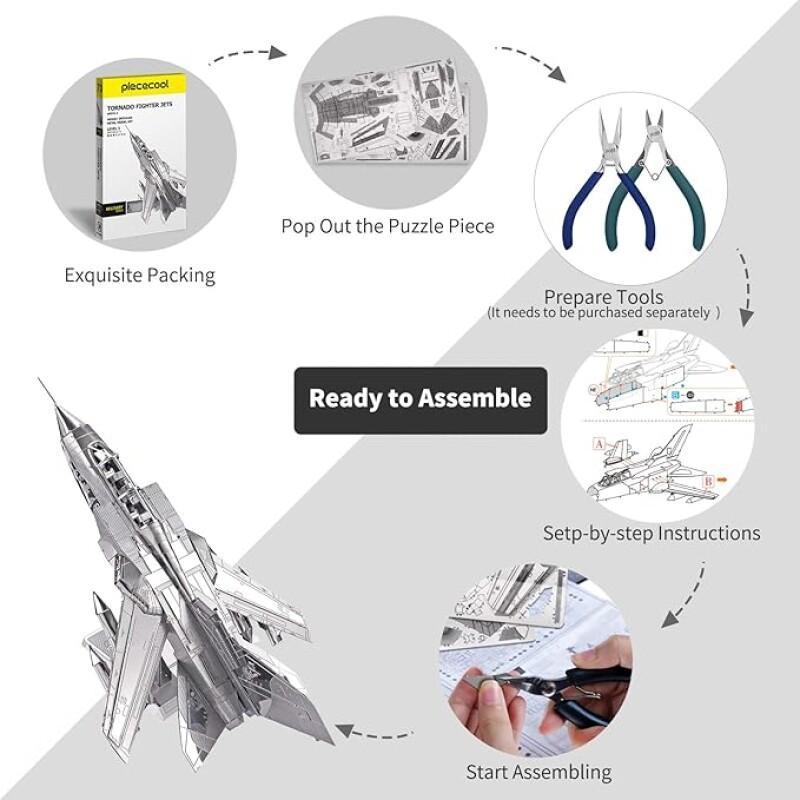 3D Metal Puzzle: Build Your Own Aircraft - No Glue Required!