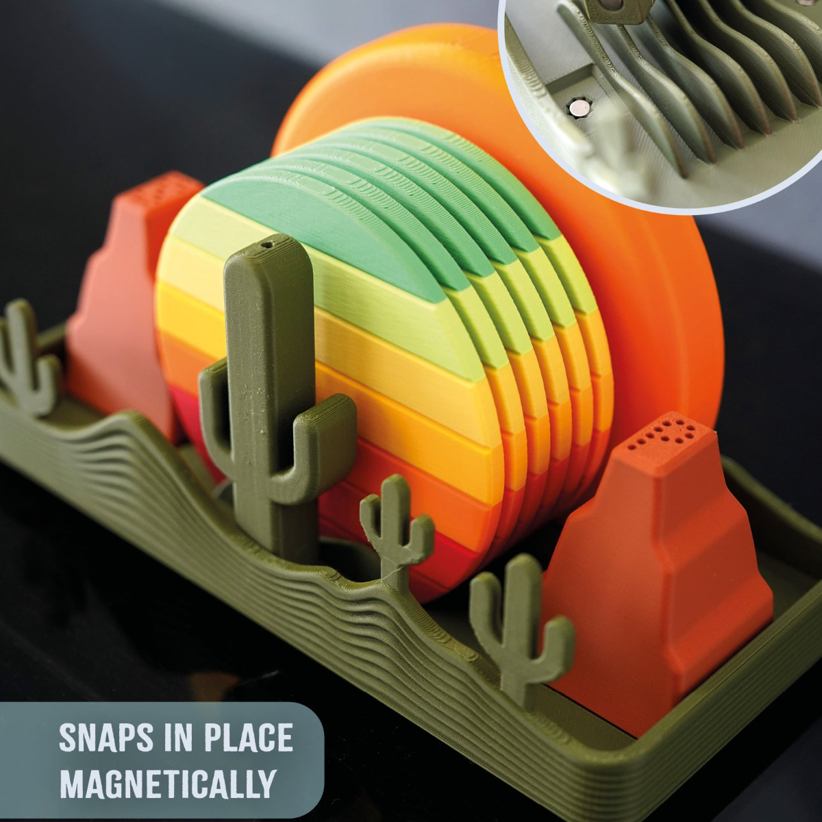 Creative 3D Print Sundowner Coaster Set