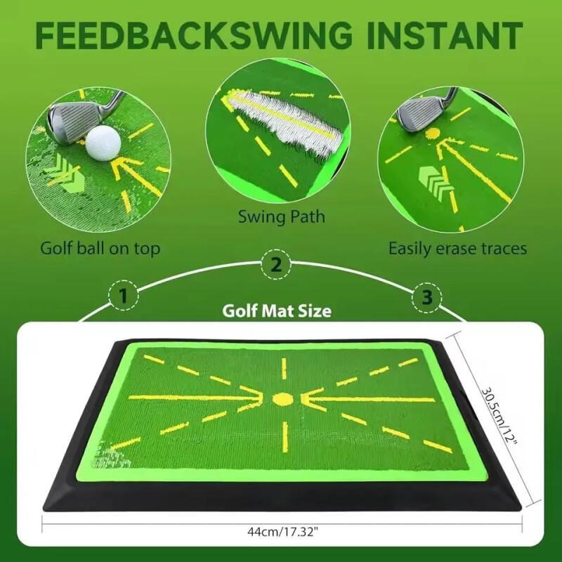 Golf Hitting Mat – Swing Path Feedback For Indoor & Outdoor Practice