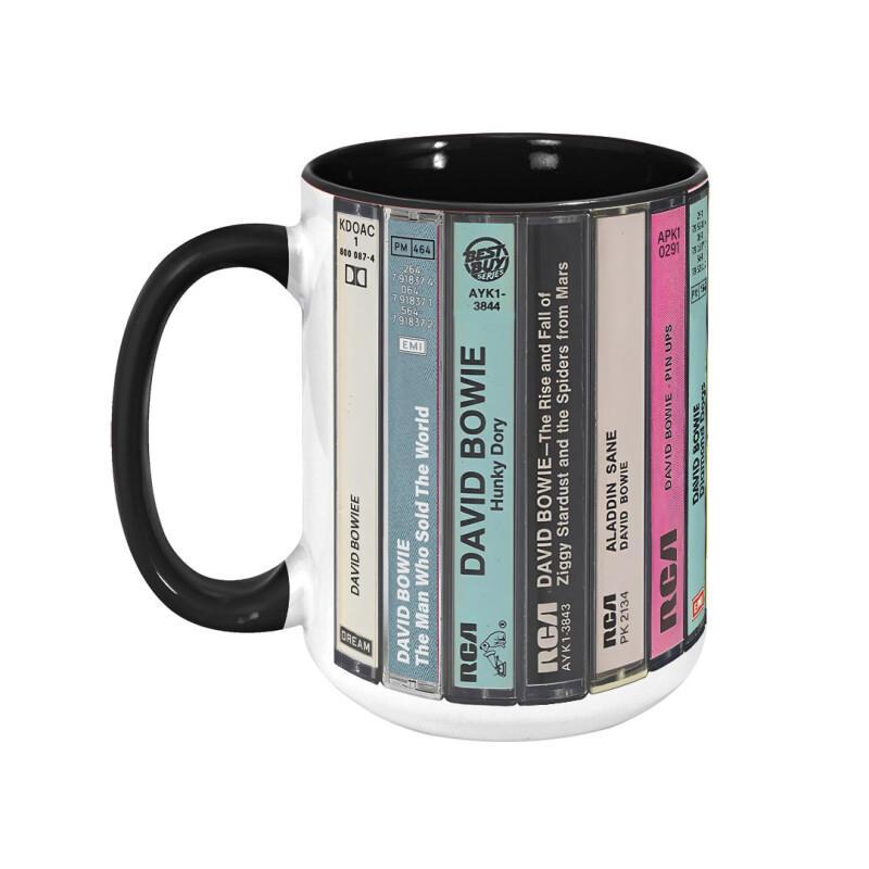 David Albums Cassette Collection Mug - Retro Music Gift