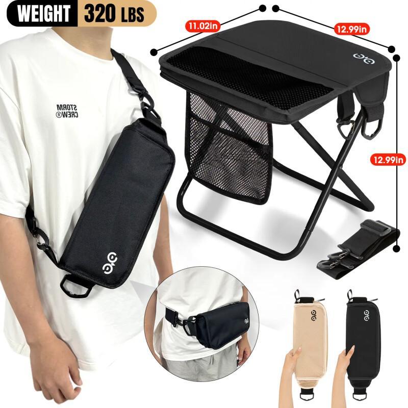 Portable Folding Camping Chair – Ultra Light With Strap & Side Pockets