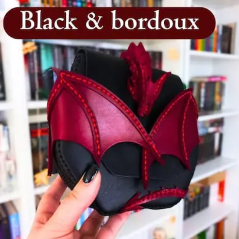 Dragon Embrace Leather Shoulder Bag