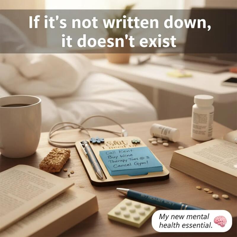 The "Shit I Need To Remember" Sticky Note Holder