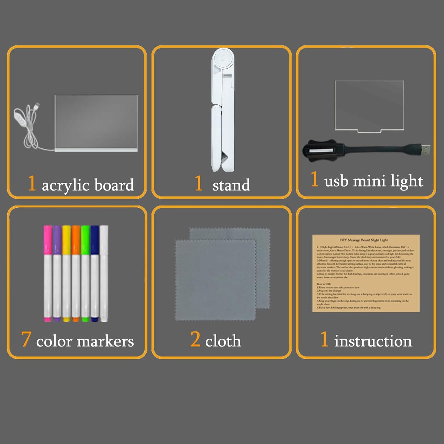 Illuminated Acrylic Writing Board