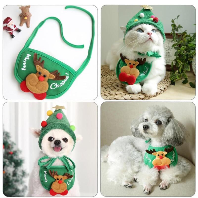 Reindeer Christmas Tree Headwear Hat For Pet
