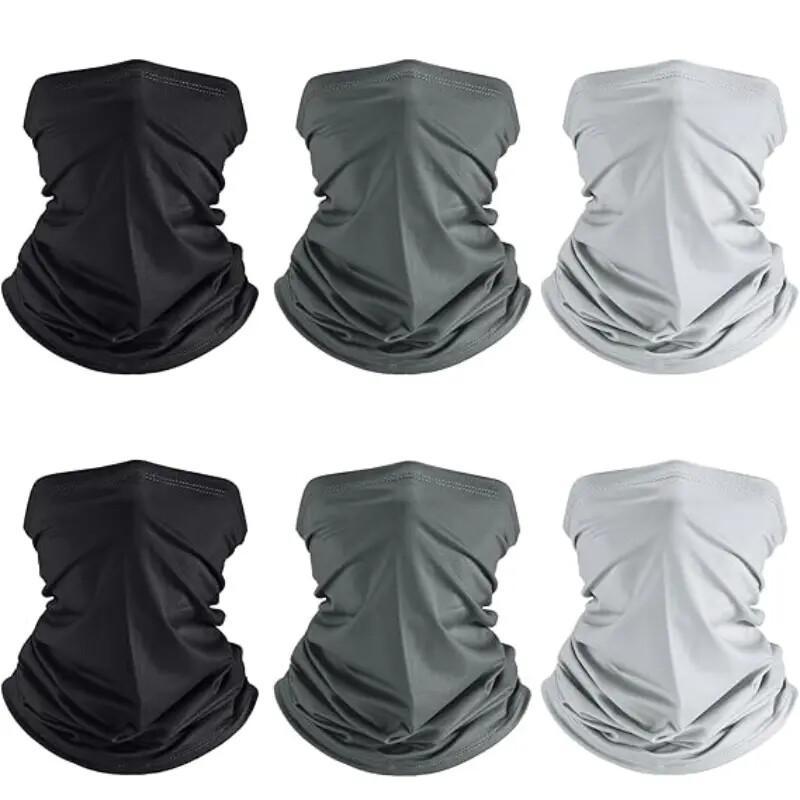 UV Cooling Neck Gaiter Set (6 Pack) – Multi-Use Face Cover