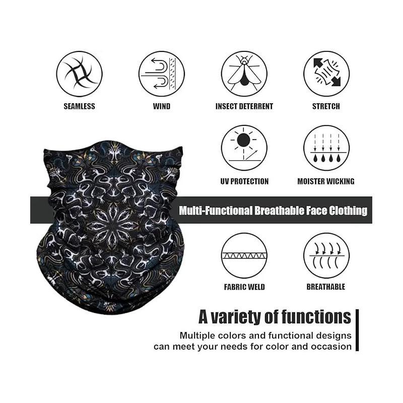 UV Cooling Neck Gaiter Set (6 Pack) – Multi-Use Face Cover