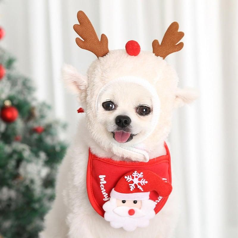Reindeer Christmas Tree Headwear Hat For Pet