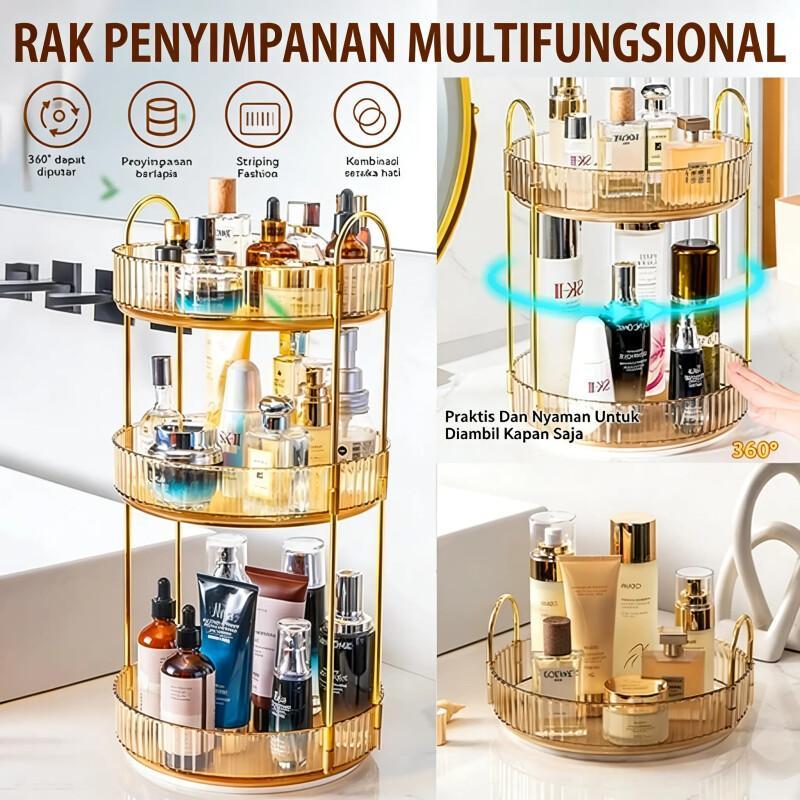 Rotating Makeup Organizer – Large Capacity Acrylic Storage