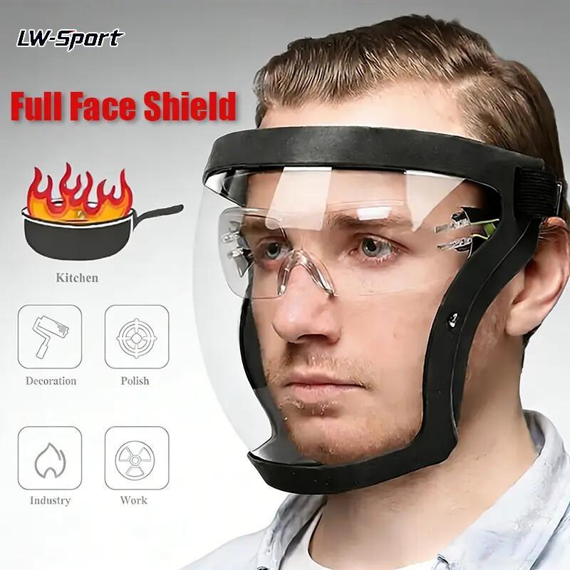 Adjustable Full-Face Protective Shield – Heat & Impact Resistant