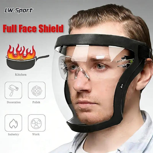 Adjustable Full-Face Protective Shield – Heat & Impact Resistant