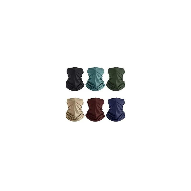 UV Cooling Neck Gaiter Set (6 Pack) – Multi-Use Face Cover