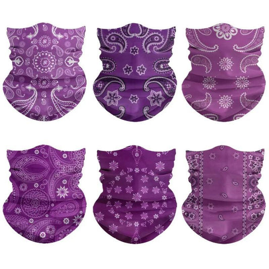 UV Cooling Neck Gaiter Set (6 Pack) – Multi-Use Face Cover