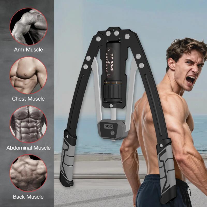 Hydraulic Arm & Chest Trainer – Adjustable Resistance With Smart Counter