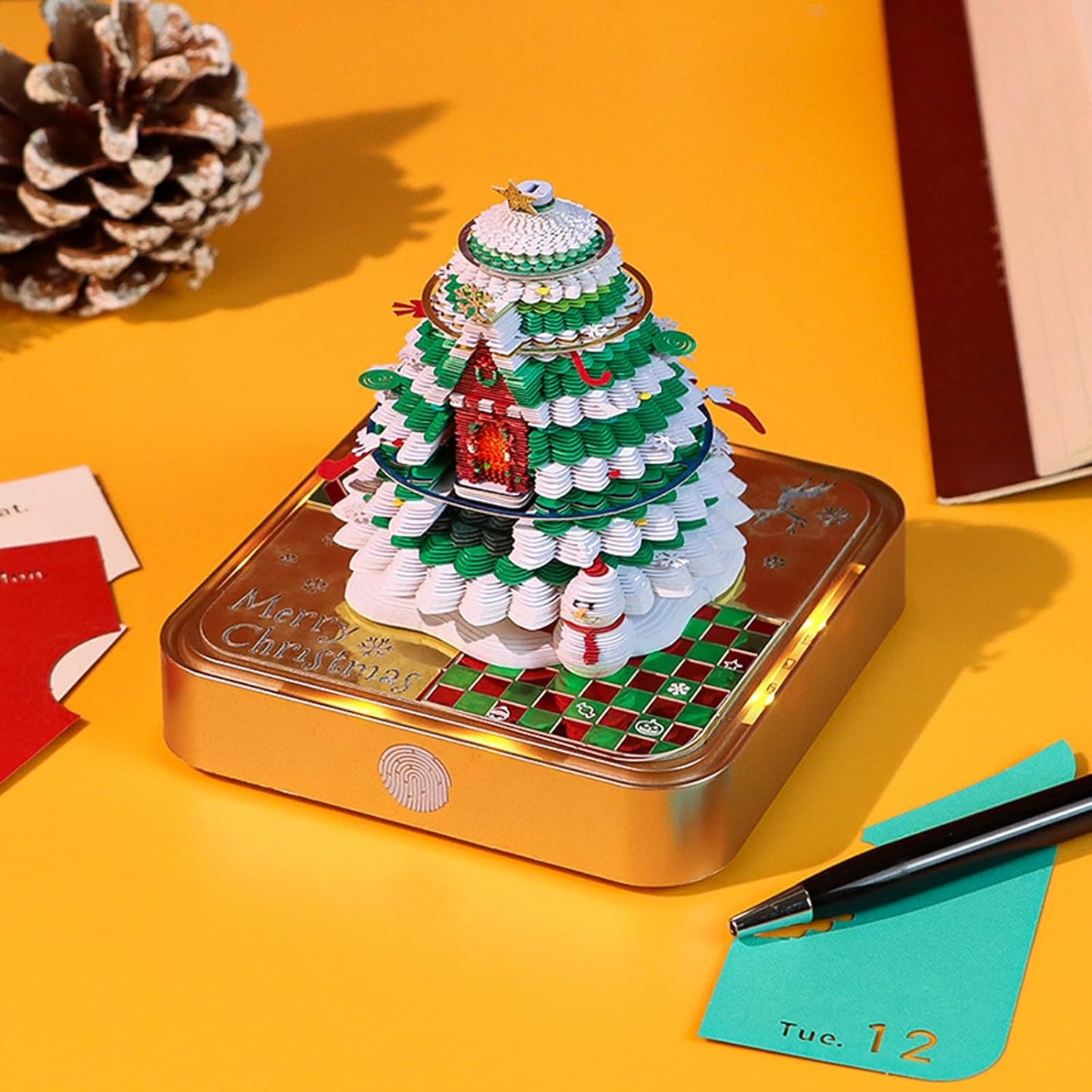 3D Illuminated Paper Sculpture Calendar