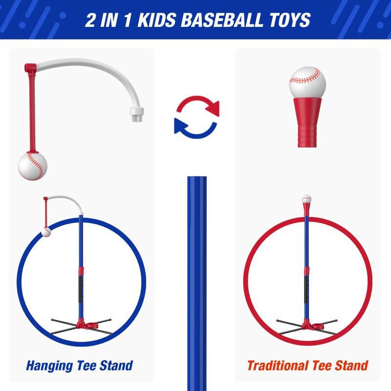 3-in-1 Kids Baseball Set – Tee, Launcher & Hanging Trainer