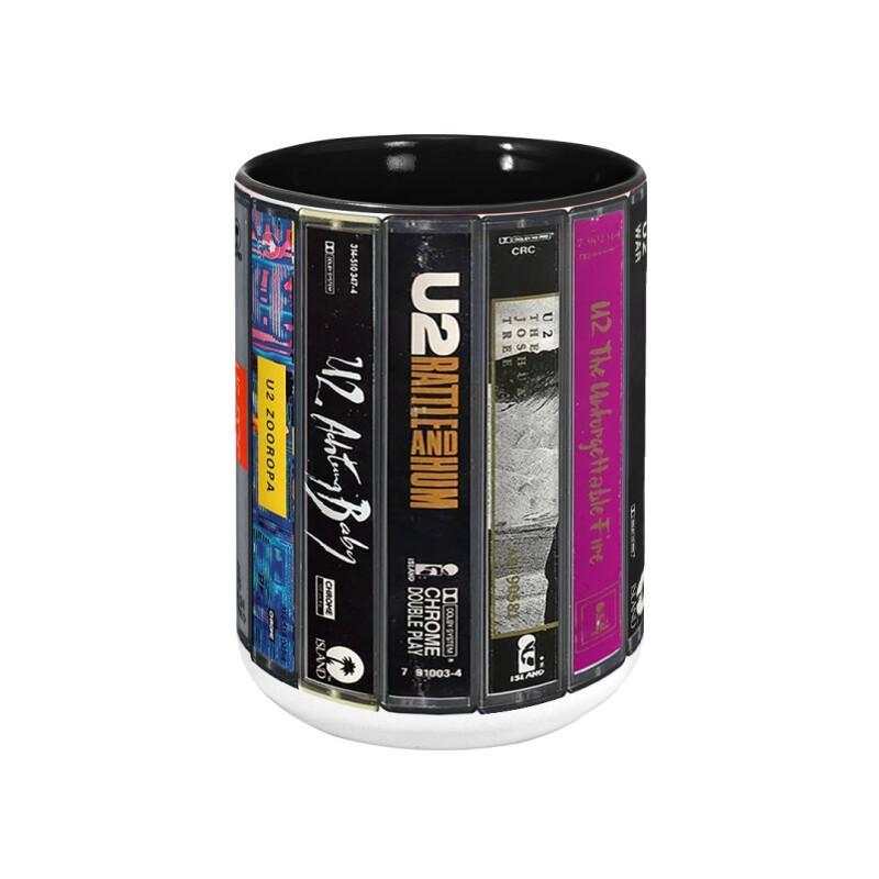 U2 Albums Cassette Collection Mug - Retro Music Gift