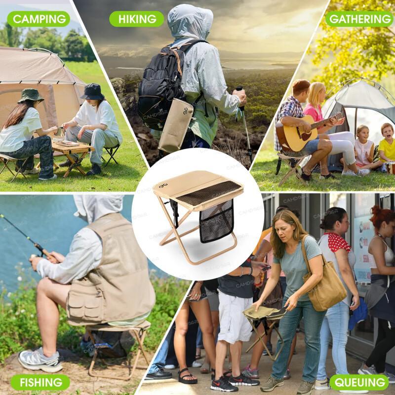 Portable Folding Camping Chair – Ultra Light With Strap & Side Pockets