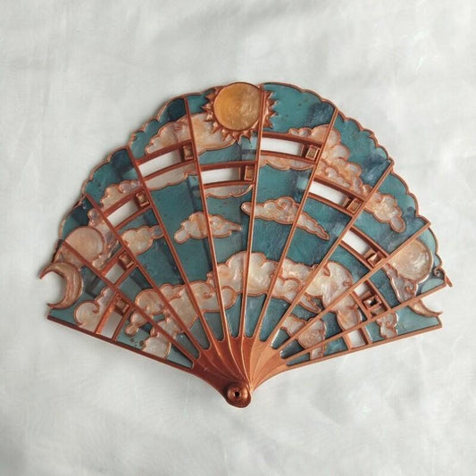Sun and Moon Hand Fan