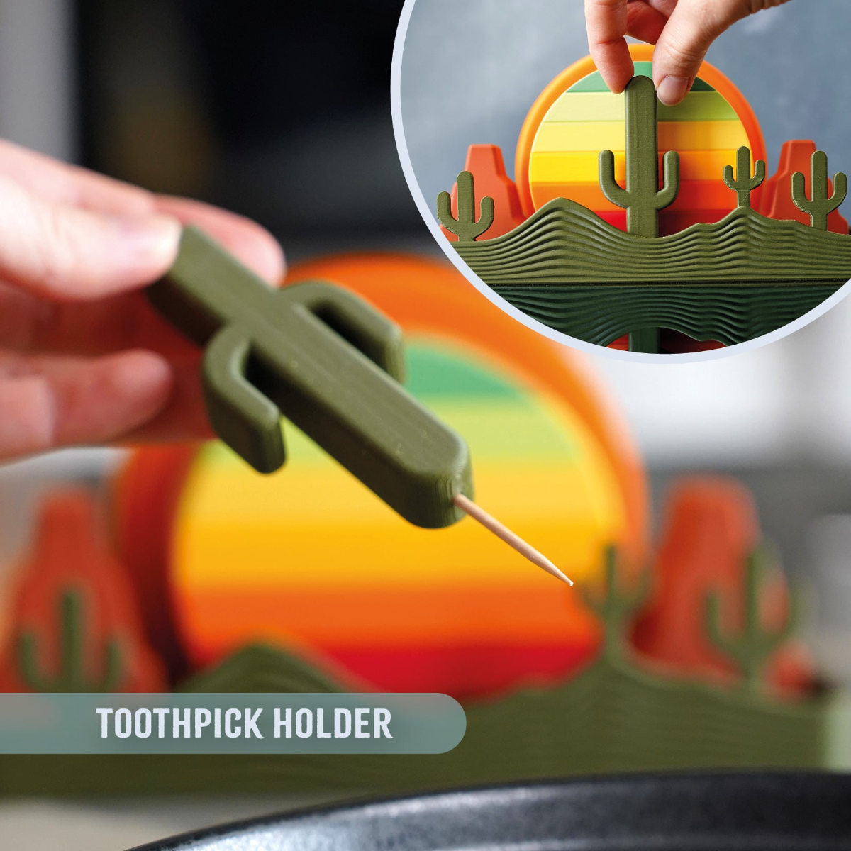 Creative 3D Print Sundowner Coaster Set