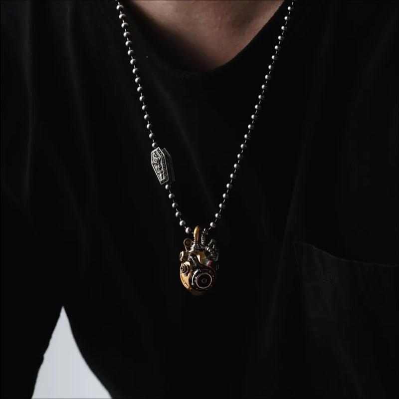 Steampunk Heart Gear Pendant