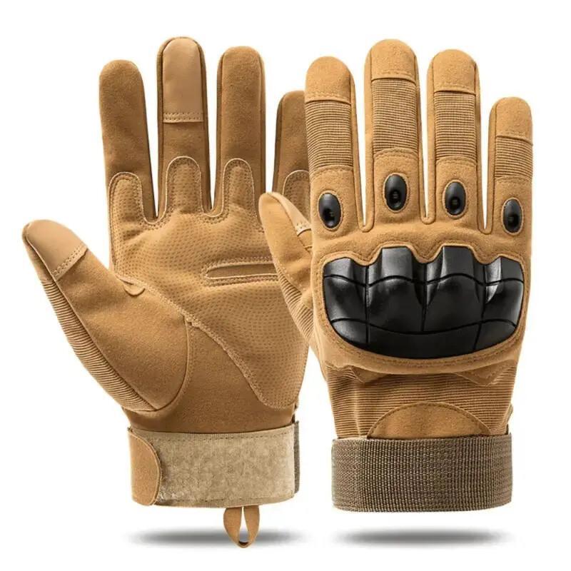 Tactical Full-Finger Gloves – Soft Knuckle, Touchscreen, Non-Slip, Breathable