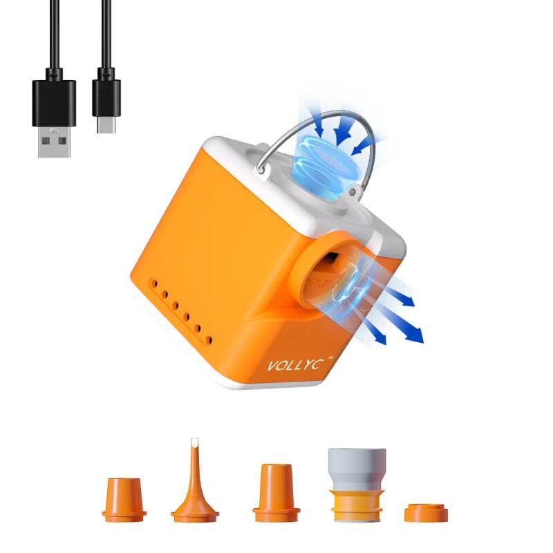 Portable Mini Air Pump For Inflatables With LED Light