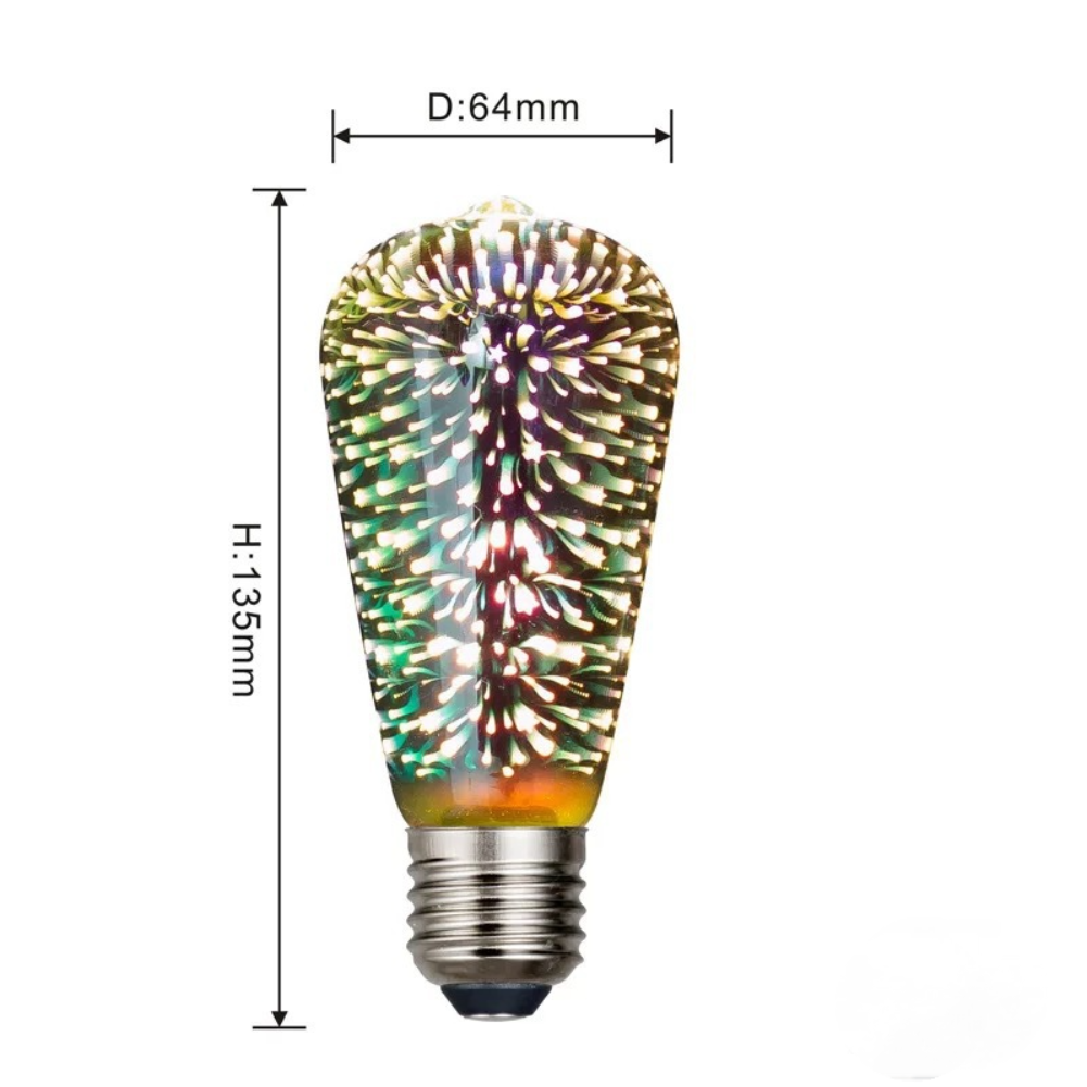 Firework Design Colorful LED Bulb