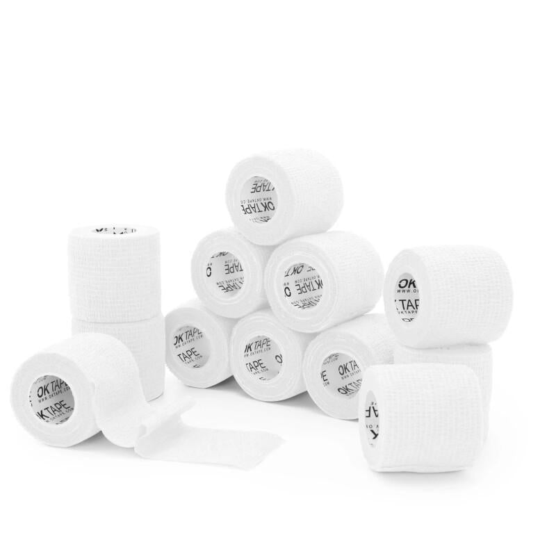OK TAPE Self Adherent Bandage Wrap 12-Pack – 2" X 5 Yards Non-Woven Vet & Sports Wrap