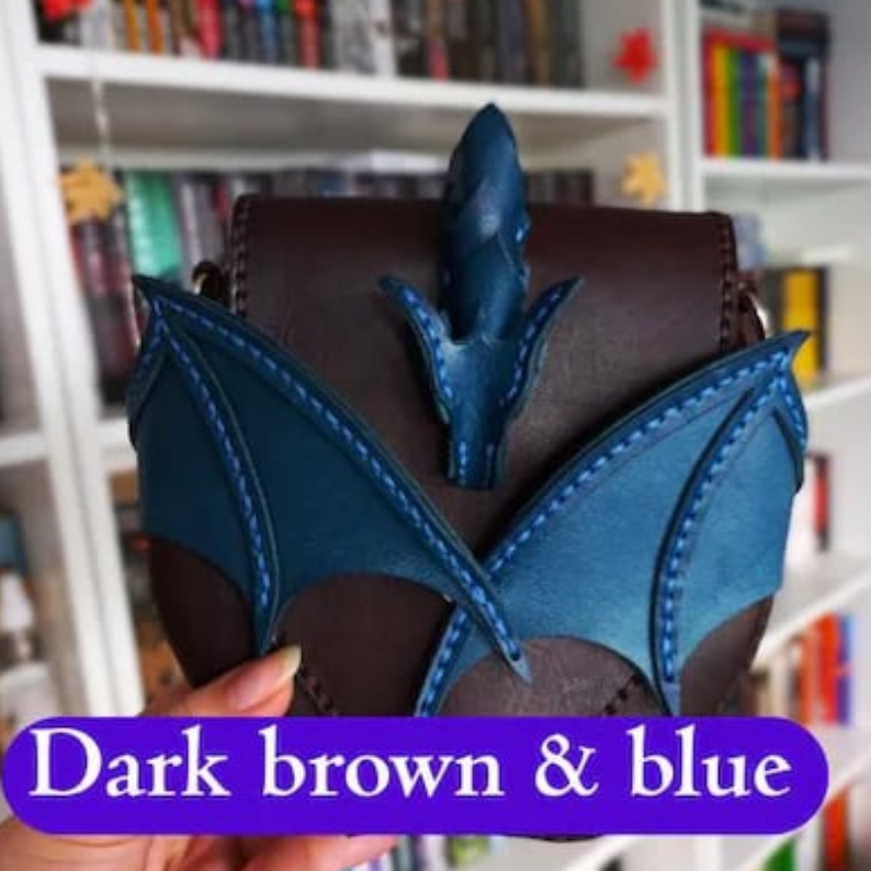 Dragon Embrace Leather Shoulder Bag