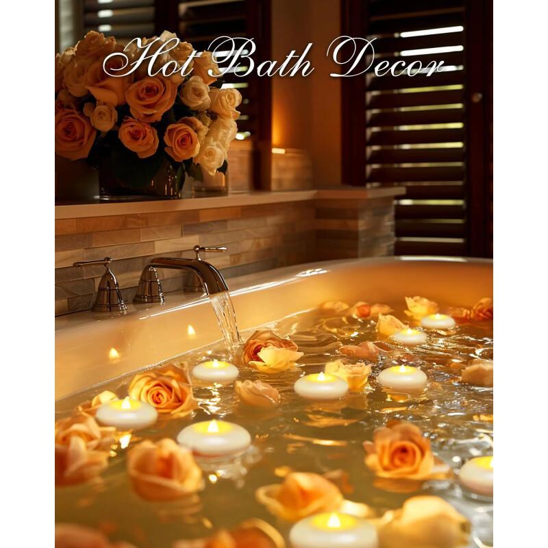 Flameless Floating LED Candles (24 Pack) – Waterproof Tealights