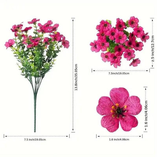UV Resistant Artificial Flower Bouquet – 6 Colors Set