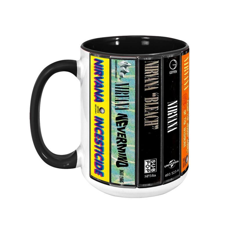 Nirvana Albums Cassette Collection Mug - Retro Music Gift